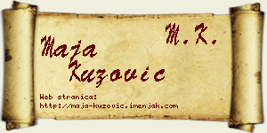 Maja Kuzović vizit kartica